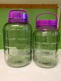 Large    Glass Containers/Jars  with handles