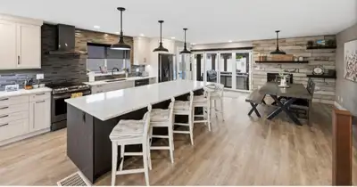Our 5 bedroom 3 bathroom home is available for rent. Lake and mountain views, steps to the Osoyoos G...