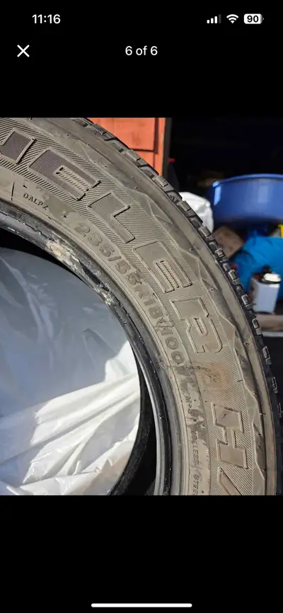 $30 each tire, $120 for set of (4) four. 2 tires at 65% and two tires at 75% tread. Good for several...