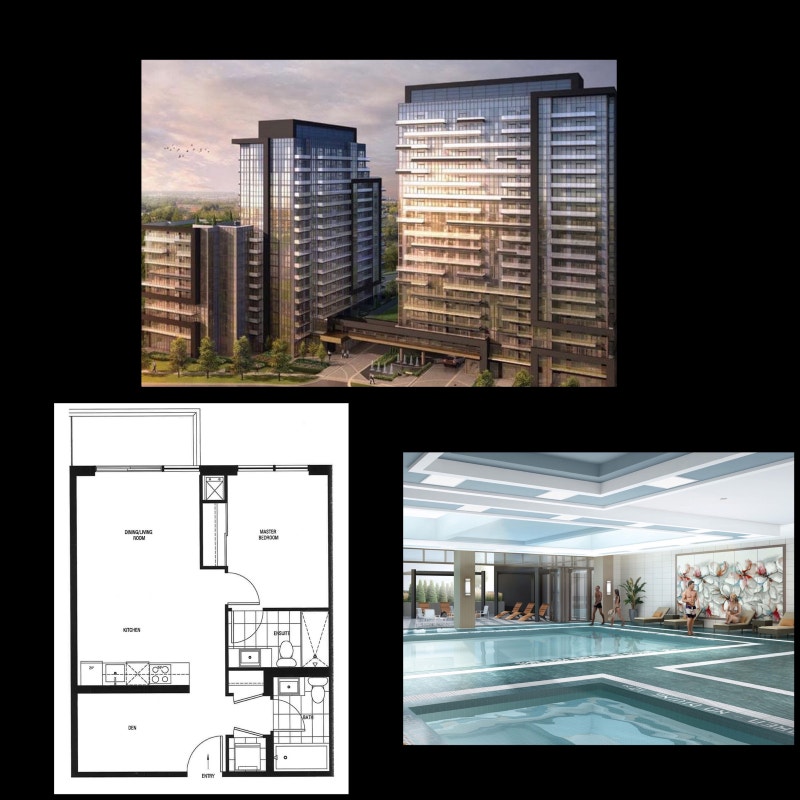 Thornhill 1 Bedroom + Den 2 Full Washrooms For Lease Long Term