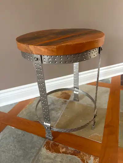 Wood and Metal side table, View more