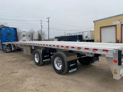 FLATBED TRAILER FOR RENT Contact 587-nine eight three-0333 California Legal with Axle Sliding Two Bo...
