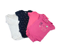 Lot of 3 short Sleeves onesies 100% cotton + extra 9 Months 