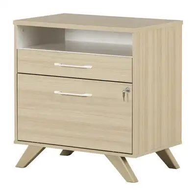 South Shore 2-Drawer File Cabinet Soft Elm and White Helsy, View more