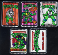 RARE 1990 Teenage Mutant Ninja Turtles Prism Sticker lot de 5