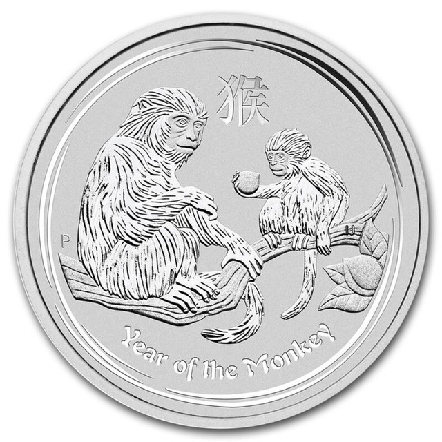 piece en argent singe/silver lunar II bullion monkey 2016 1/2 oz dans Art et objets de collection  à Ville de Montréal - Image 3