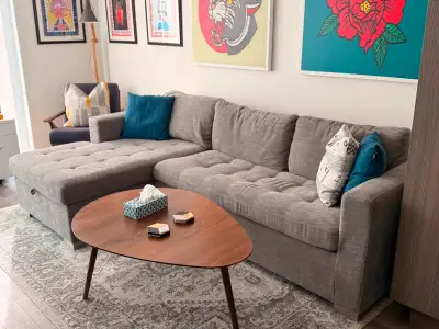 Article - Soma Dawn Gray Left Sofa Bed, View more