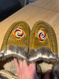 Handmade beaded moccasins 