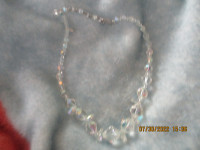 Octahedral Shape Crystal Bead Necklace