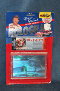 NASCAR Bill Elliott Silver Edition Hologram Come in Card Holder