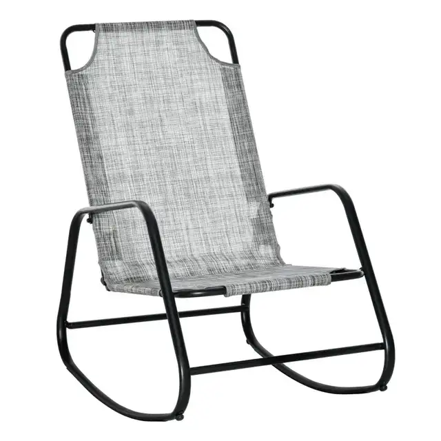 Garden Rocking Chair, Outdoor Indoor Texteline Rocker for Patio, in Patio & Garden Furniture in Markham / York Region - Image 4