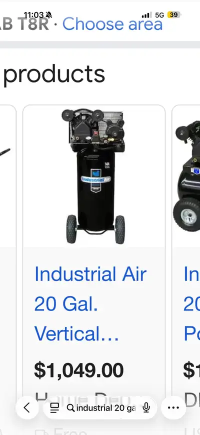 20 gallon industrial air compressor , View more