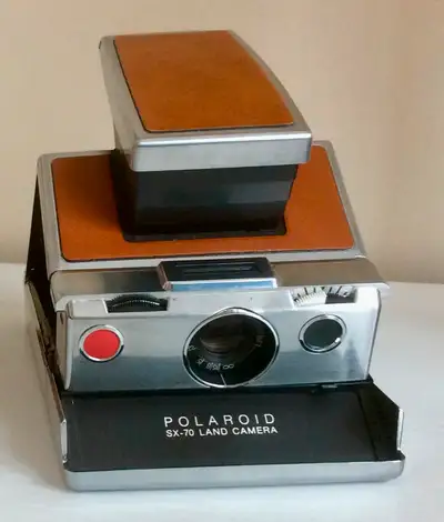 Vintage Polaroid SX 70 Land Folding Camera with Leather Case, View more