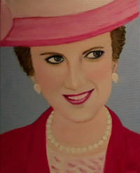 Princess Diana Portrait Oil Painting
