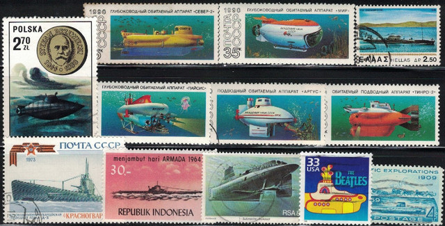 Submarine Stamps, 12 Different in Arts & Collectibles in Mississauga / Peel Region