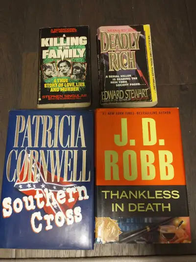 Soft covers $2 & Hard Covers $3 A Killing in the Family (true crime) Deadly Rich Patricia Cornwell -...