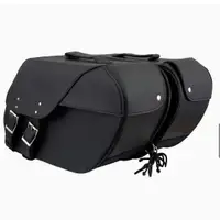 Motorcycle throw-over saddlebags large, black, new