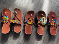 African hand beaded sandals for sale 