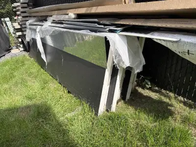 panneaux porte garage 8’ noirs , View more