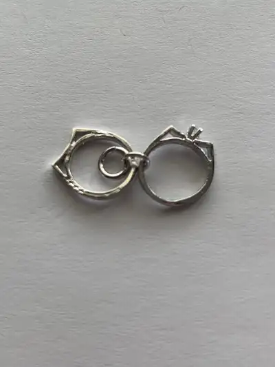 Sterling Silver Wedding Rings Charm, View more