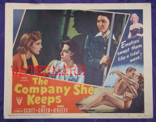 FILM NOIR THE COMPANY SHE KEEPS 1951 LC LIZABETH SCOTT in Arts & Collectibles in City of Toronto