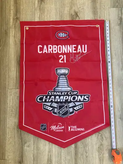 Montreal Canadiens Guy Carbonneau Stanley Cup NHL Banner, View more