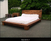 Base de lit en bois massif
