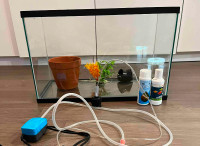 10 Gallon Aquarium fish tank with extras