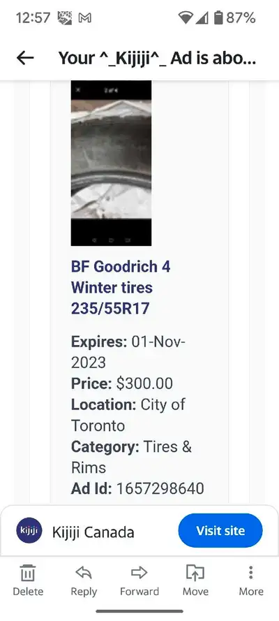 Only used one season on a Ford Escape. 4 tires no rims.