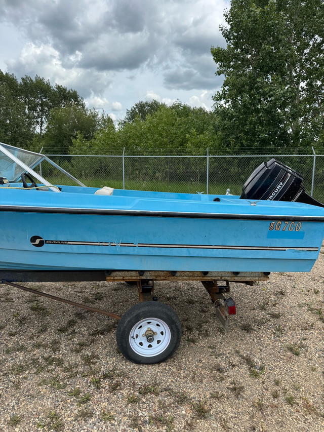 1966 Silverline Aruba 15ft 1987 Mercury 50hp in Powerboats & Motorboats in Prince Albert - Image 2