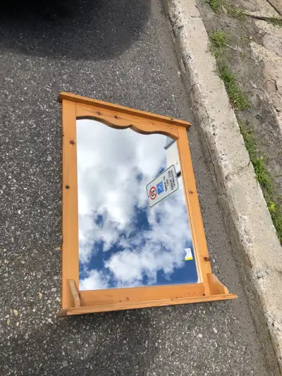 Wood Mirror (Pickup in West Ottawa: Centrepointe), View more