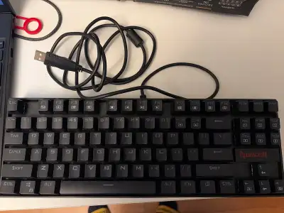 Redragon Kumara RGB mechanical tenkeyless keyboard, linear outemu red switches, used condition, full...