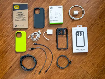 Brand New iPhone 14 Pro Video Cage, Cases, Cables, $40 for all, View more