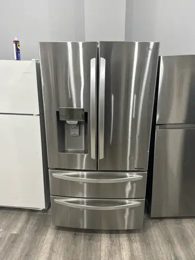 Like new !! 36 inch LG four  door stainless steel fridge, View more