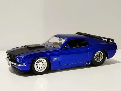 1970 Ford Mustang Boss 429 Royal blue 1:24 diecast model , View more