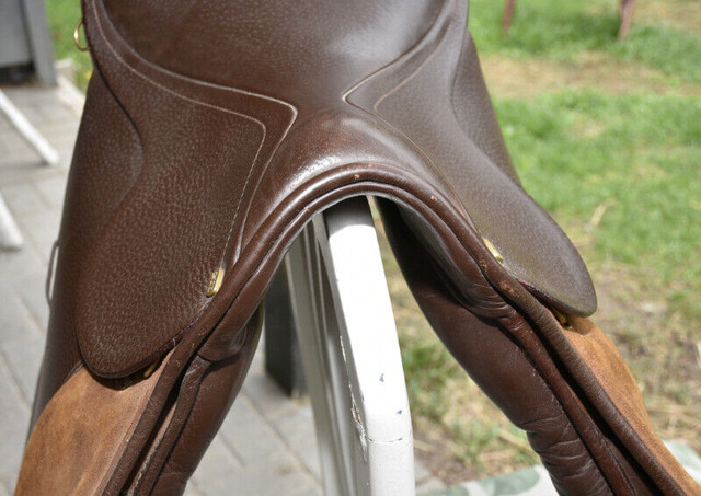 New Leather St Martin (Stubben) 17" English Saddle w/Girth in Equestrian & Livestock Accessories in Peterborough - Image 3