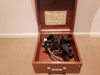 Vintage C. Plath Nautical Micrometer Sextant w/Orig. Box & Paper