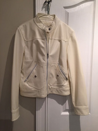 White size M leather looking jacket