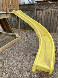 Play structure slide & climbing wall
