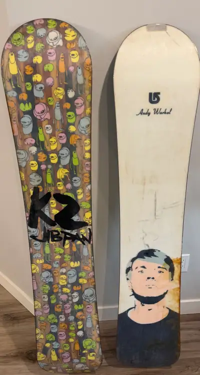 K2 Jibpan 154cm / Burton Warhol 151cm Snowboards , View more