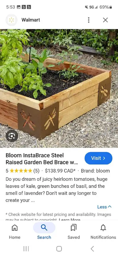 70% OFF! $100$ savings Raised garden brackets, View more