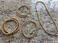 10 Beaded gold-filled bracelets - mix 'n match