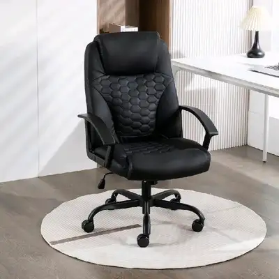 ESTRUCO Leather Office Chair Ergonomic Executive Chairs Computer Desk Chairs Swivel Task Chair with...