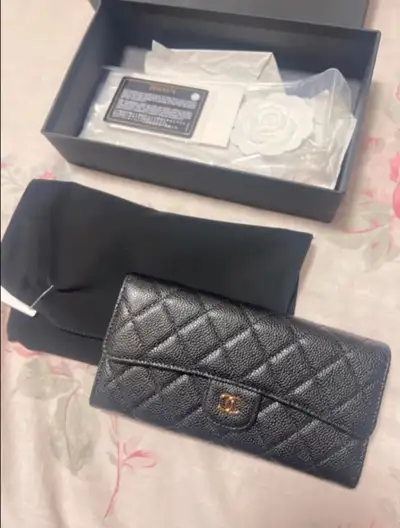 Chanel flap caviar wallet replica, View more
