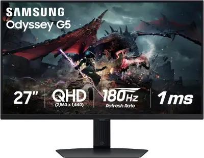 Moniteur LED 27 LS27DG500ENXZA 2560x1440 180Hz OdysseyG5 Samsung, View more