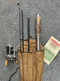 Phlueger Skilkast Rod and Reel w/ Manual and Original Cloth Bag
