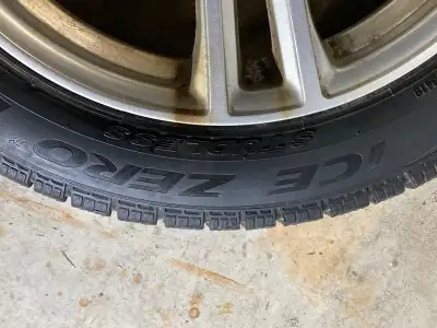 WinterTires on rims excellent shape for rims with lots of tread left. Came off a Volvo S60 but have...