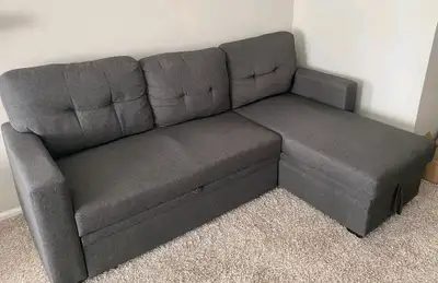 Sleeper sectional couch with storage space, modular, can be disassembled. Easy to carry.