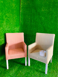 Two person rattan chairs
