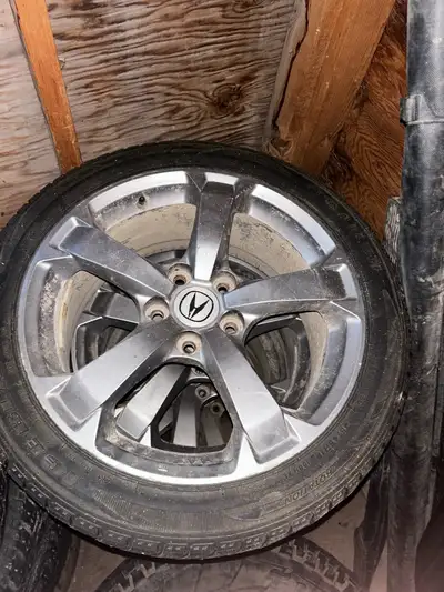 Winter wheels off my Acura Tl. Tires are 245/45/18. 2 are better than the other guy would be fine fo...